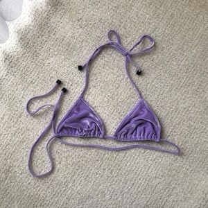 Triangl Purple Velvet Bikini Top